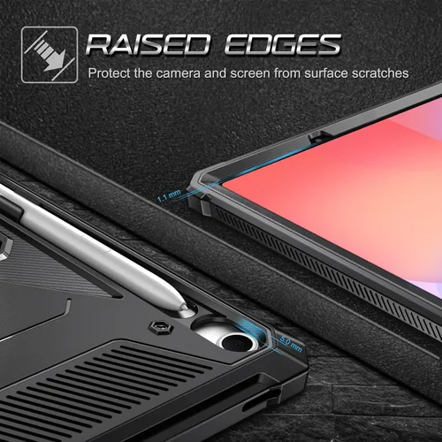 Vista 7 de Fintie Estuche a prueba de golpes para Samsung Galaxy Tab S10 Lite/ S10 FE/ S9 FE 5G 10.9 Pulgadas/Tab S9 11 Pulgadas, Tuatara Protector de pantalla