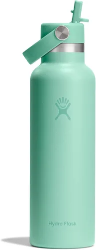 Vista 2 de Hydro Flask - Botella de agua de acero inoxidable, reutilizable, aislada al vacío, con tapa flexible, boca estándar, color negro