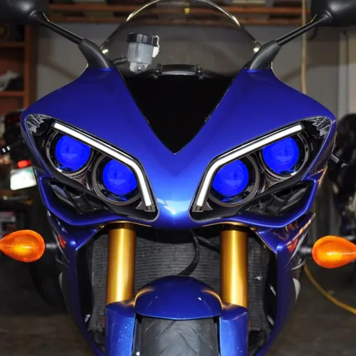 Vista 3 de Faro delantero KT R1 2007-2008, ojo de demonio azul