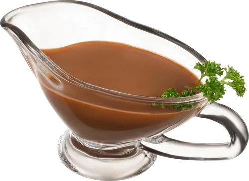 Vista 4 de HIC Kitchen Bote de Salsa de Vidrio, Capacidad de 9 Onzas con Pico Sin Goteo y Mango Cómodo para Salsa, Au Jus, Aderezo, Comidas Festivas