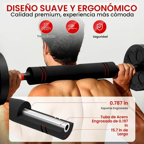 Vista 5 de Adjustable Dumbbell Set, 20/33/45/70/90lbs Free Weight Set with Connector, 5-in-1 Dumbbell Set for Barbells, Kettlebells, Push up Stand, Weight 20LB