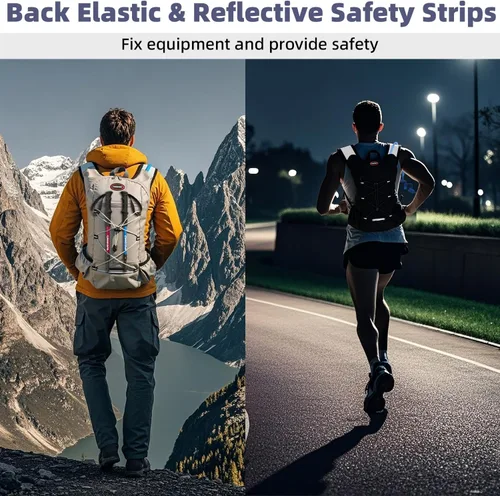 Vista 6 de 2 Pack Hydration Backpack Pack with 2L Hydration Bladders, TNYSPORT Lightweight Breathable Water Backpack with Multiple Pockets, Reinforced Shoulder