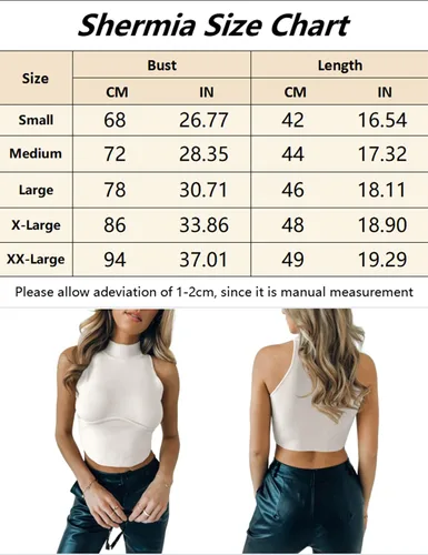 Vista 6 de Shermia Camiseta corta sexy sin mangas con cuello halter para mujer, espalda cruzada, de punto suave, ajustada