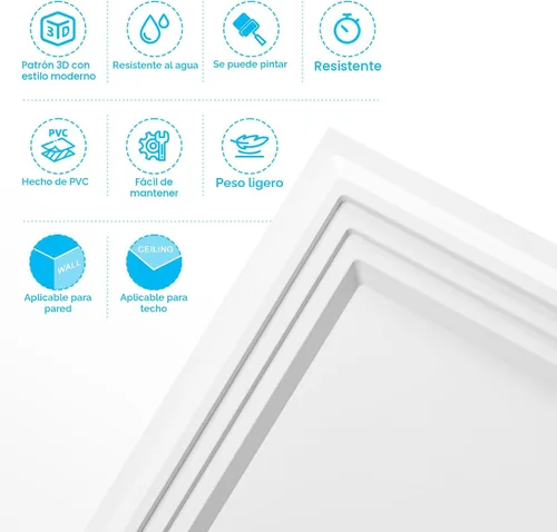 Vista 5 de Art3d Paquete de 33 paneles de pared decorativos con textura 3D para decoración de interiores, paneles de pared decorativos de PVC impermeables