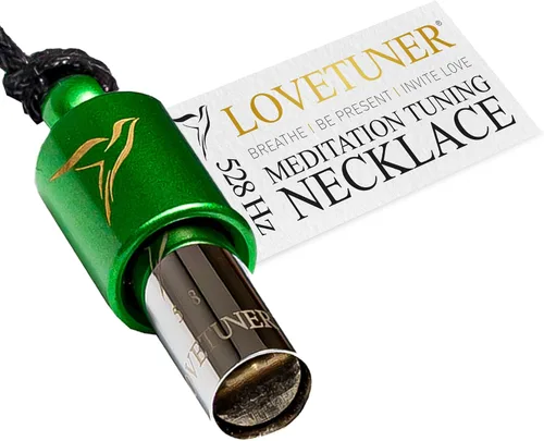 Vista 11 de LOVETUNER Collar de respiración de 528Hz para alivio del estrés, atención plena y meditación Silbato de sanación sonora para ansiedad, enfoque