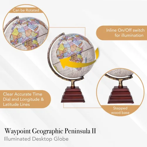 Vista 4 de Globo peninsular de Waypoint Geographic