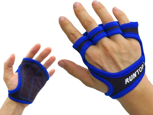 Vista 14 de RUNTOP Guantes de entrenamiento para fitness, entrenamiento cruzado, WODS, gimnasio, yoga, ejercicio, almohadillas de agarre para levantamiento