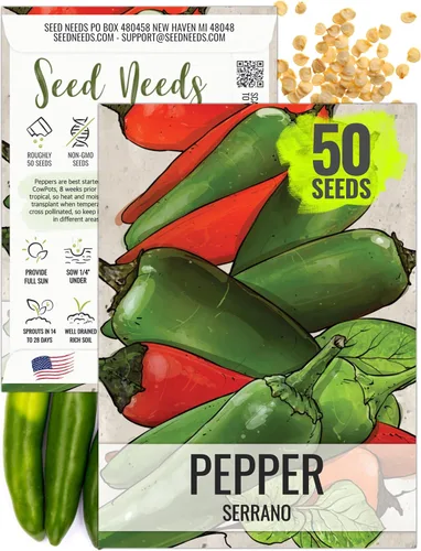 Vista 65 de Seed Needs - Semillas de pimiento arcoíris para plantar verduras, 1 paquete