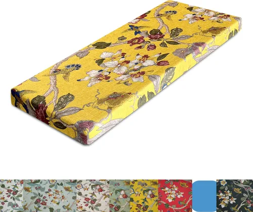 Vista 13 de Cojín de banco de tamaño personalizado, 30 colores, cojín de asiento de ventana panorámica, espuma gruesa de tapicería de 1.18 pulgadas, 1.97