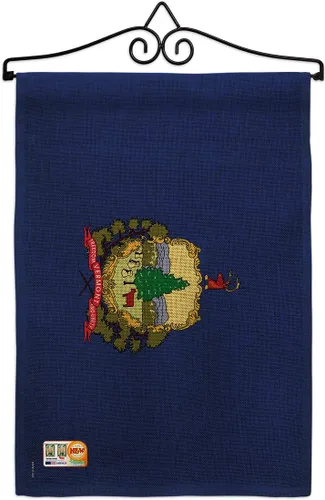 Vista 7 de Vermont Burlap Garden Flag Americana States USA American Territories Republic Country Particular Area Small Decorative Gift Yard House Banner