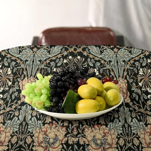 Vista 357 de Mantel Floral Retro de Pájaros, Diseño Original Bohemio William Morris Estampado Cubierta de Mesa para Hogar Picnic Fiesta Comedor Cocina William