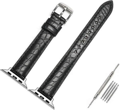 Vista 8 de Moran - Correas de cuero compatibles con Apple Watch Band 1.929 in 1.772 in 1.732 in 1.654 in 1.614 in 1.575 in 1.496 in, correa de cuero de oveja