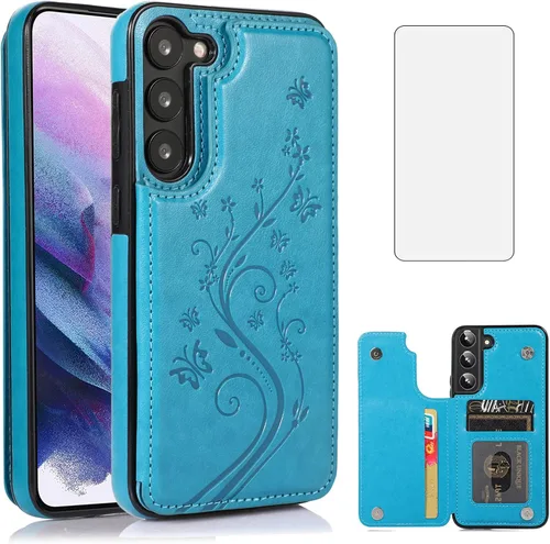 Vista 12 de Asuwish Funda para Samsung Galaxy S23 Plus/S23+ 5G de 6.6 pulgadas con protector de pantalla de vidrio templado, funda de cuero con soporte