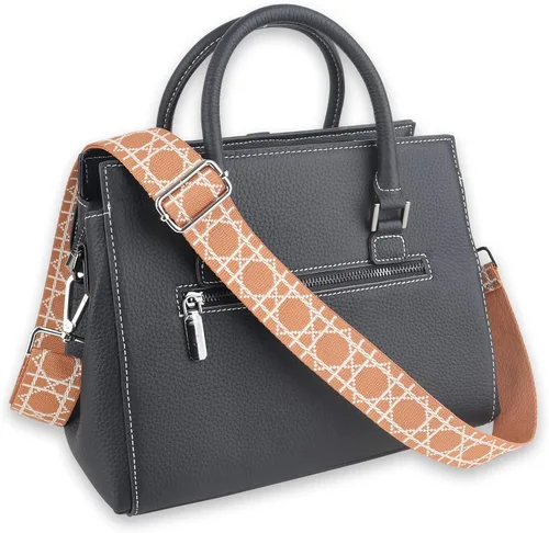 Vista 6 de Correa de repuesto para bolso de mano, correa de hombro ajustable, estilo guitarra, lona cruzada para bolsa de mano