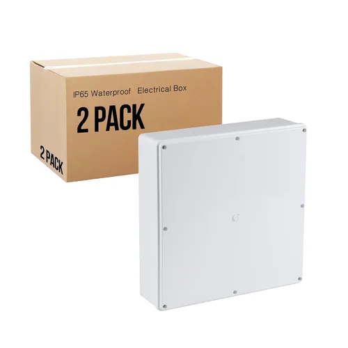 Vista 8 de Paquete de 6 cajas de 4" x 4" x 3" de plástico PVC a prueba de polvo e impermeables IP65, cajas de conexiones y conductos para proyectos, gabinete