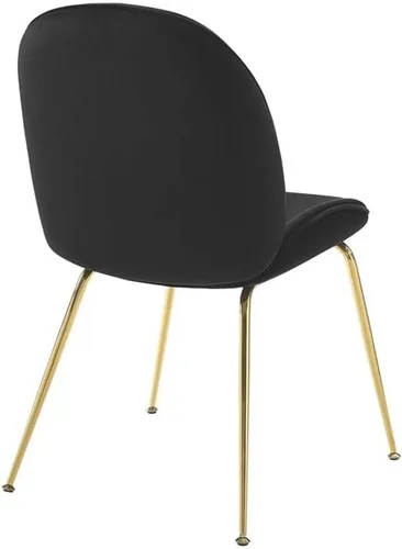 Vista 6 de Modway EEI-3548-BLK - Silla de comedor de terciopelo de alto rendimiento, patas de acero inoxidable, color negro