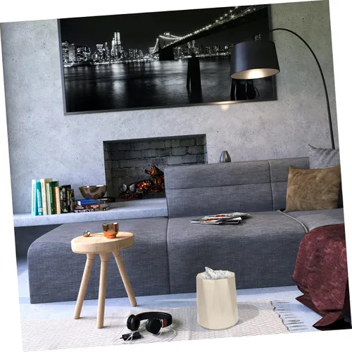 Vista 7 de Cabilock Bote de basura de diseño moderno para la oficina en casa, versátil, simple, elegante, para sala de estar, dormitorio, baño, cocina, compacto