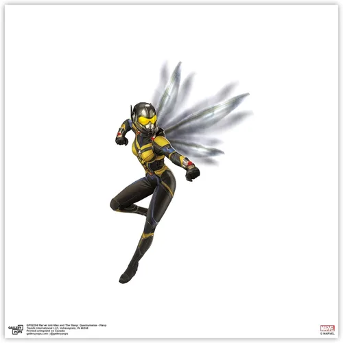 Vista 9 de Trends International Gallery Pops Marvel Ant-Man and the Wasp: Quantumania - Arte de pared de avispa, versión enmarcada en negro, 12 x 12 pulgadas