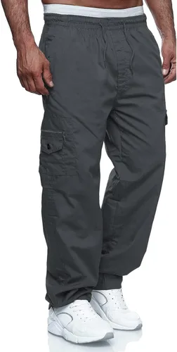 Vista 3 de THWEI Pantalones cargo para hombre, estilo casual, con cordón, atléticos, para deportes al aire libre