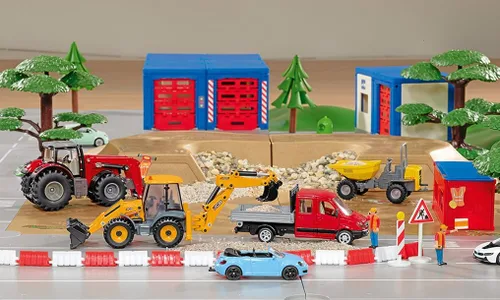 Vista 6 de Siku 3558, retroexcavadora JCB 4CX, 1:50, metal/plástico, amarillo, multifuncional, se puede combinar con modelos Siku de la misma escala
