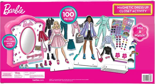 Vista 2 de Tara Toys Barbie Magnetic Dress Up Closet Activity - Juego de diseño