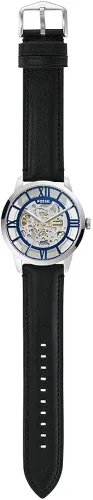 Vista 8 de Reloj automático Townsman de cuero negro de 1732in plateado Correa