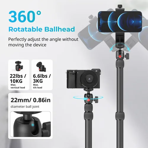 Vista 4 de SMALLRIG Soporte C de montaje de escritorio para cámara, soporte de luz de trípode de escritorio ajustable de 15 a 35 pulgadas, abrazadera C de mesa