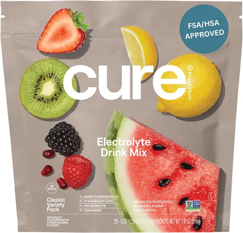 Vista 11 de Cure Hydration - Mezcla de bebidas con electrolitos para niños Rehidratación formulada por pediatras a base de plantas Sin azúcar añadido