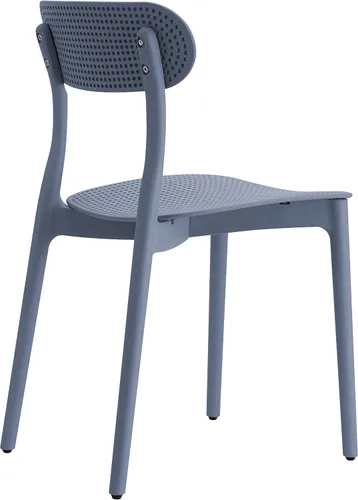Vista 5 de Silla moderna Zuho para interiores y exteriores (2, gris ancla)