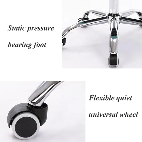 Vista 6 de Silla giratoria de 360° para computadora, silla de oficina en casa, ergonómica, respaldo medio, ajustable, silla de escritorio para el hogar