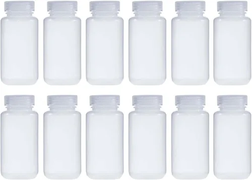 Vista 13 de Botellas de reactivo PP de boca ancha de 2.0 fl oz, 2 onzas, con tapas de polipropileno, paquete de 290
