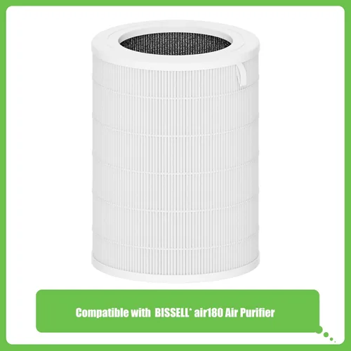 Vista 2 de Filtro de repuesto Air180, compatible con BISSELL® Air180 y Air180 Max purificador de aire, juego de filtros HEPA 3 en 1 H13, comparado con la parte
