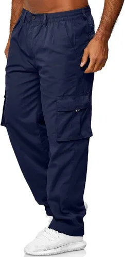 Vista 3 de GDJGTA Pantalones cargo para hombre, pantalones de secado rápido, pantalones de yoga ligeros para playa, para ejercicio, fitness, overol, pantalones