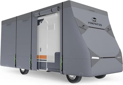 Vista 12 de VINPATIO - Cubierta resistente para cámpers/caravanas/remolques/toy hauler de 20 a 22 pies, de 7 capas, con protección para gato de lengüeta