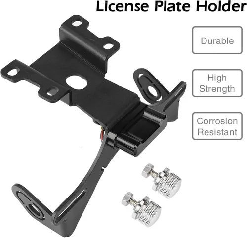 Vista 4 de Akozon - Soporte para placa de matrícula con luz LED para MT-07 FZ-07 2014-2018, Popular, Moderno