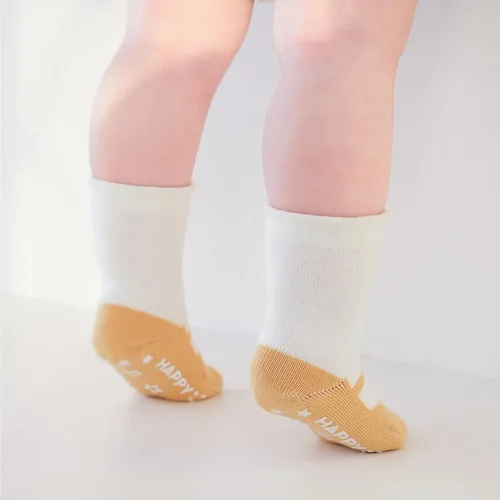 Vista 6 de Looching Paquete de 6 calcetines antideslizantes de algodón con empuñaduras de estilo ballet para bebés y niñas