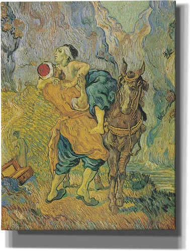 Vista 10 de Epic Graffiti 'Der Barmherzige Samariter' por Vincent Van Gogh, lienzo de arte de pared giclée, 12 x 16 pulgadas