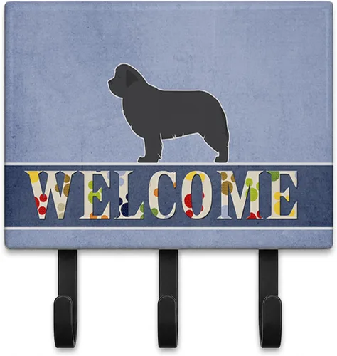 Vista 29 de Caroline's Treasures Afghan Hound - Gancho de pared de bienvenida, triple, multicolor Afghan Hound Welcome artwork on ceramic tile with three