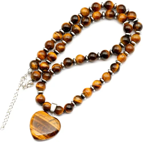 Vista 60 de Colgante de corazón de aventurina natural, Collar de cuentas de aventurina genuina, Collar de piedra verde, Collar de piedras preciosas, Cuentas