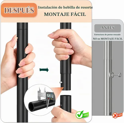 Vista 5 de Raybee Perchero resistente para ropa, estantes para ropa para colgar ropa pesada 200+, perchero enrollable para ropa con capacidad de carga de 485