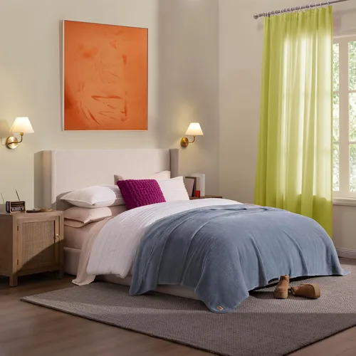 Vista 6 de UGG Whitecap Queen - Manta de forro polar de felpa, 90 x 90 pulgadas, color Se adapta a camas de tamaño Queen y Matrimonial, suave forro polar