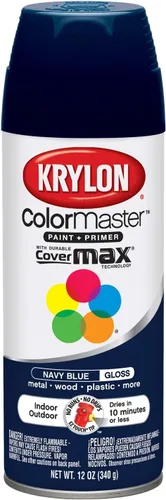 Vista 25 de Krylon K05160202 ColorMaster Pintura + imprimación, plana, negro, 12 onzas