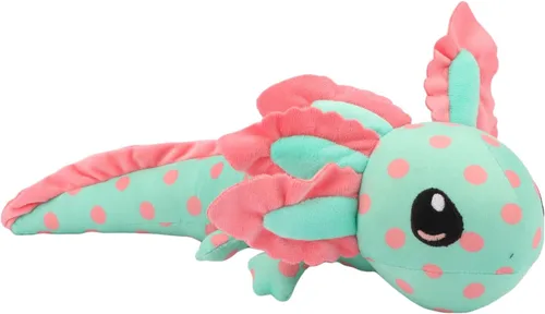 Vista 12 de Peluche realista de ajolote azul de 17.7 pulgadas, suave y largo animal de peluche de salamandra, lindo peluche de anfibio para niños, niñas, niños