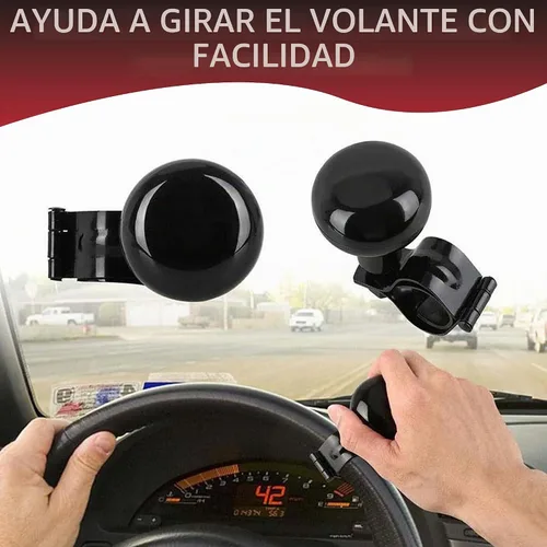 Vista 2 de Zento Pomos de Dirección Clásicos Negros Ajuste Universal Volante de Vehículo Suicide Spinner Manijas de Calidad Premium