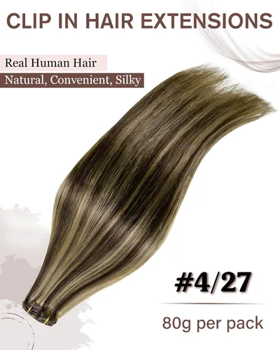 Vista 77 de Hetto . Extensiones de cabello humano rizado con clip, color #1 negro azabache, extensiones de cabello humano ondulado natural para cabeza completa
