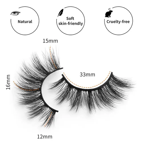 Vista 5 de DYSILK Pestañas postizas de visón, 5 pares de pestañas 6D, kit de extensión de pestañas de visón sintético, pestañas postizas, pestañas esponjosas