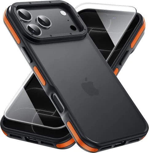 Vista 75 de Yriklso Funda 3 en 1 para iPhone Air, 1 protector de pantalla + 1 lente de cámara, a prueba de golpes para iPhone Air, protección contra caídas