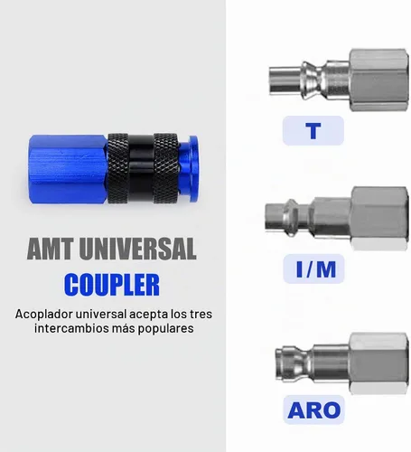 Vista 3 de 15 piezas de acoplador de aire de aluminio de 1/4 pulgadas NPT y kit de enchufe, accesorios de aire de conexión rápida, juego de conectores rápidos