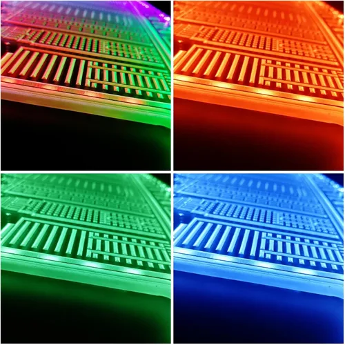Vista 4 de ADVPRO Atlanta Georgia USA Skyline Silhouette RGB Dynamic Glam LED Sign - Forma de corte a borde - Decoración de pared inteligente 3D - Señalización