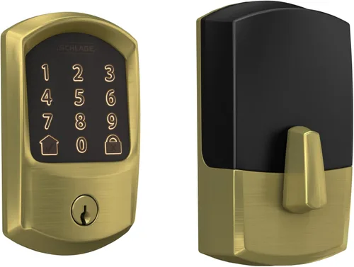 Vista 15 de Schlage - Cerradura inteligente Wi-Fi de codificación con borde Camelot en bronce envejecido